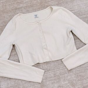 Cream Cropped Sweater